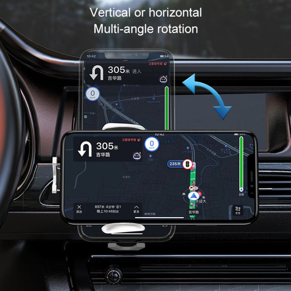 K10 15W Max Output Infrared Sensor Car Air Outlet Bracket Wireless Charger(Black)