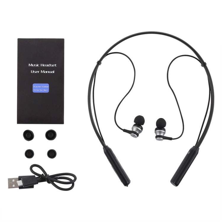 HT1 Magnetic In-Ear Wireless Bluetooth Stereo Headset(Black)