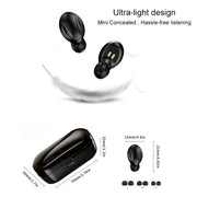 XG13 Bluetooth 5.0 TWS Mini Stereo Wireless Bluetooth Earphone (Black)