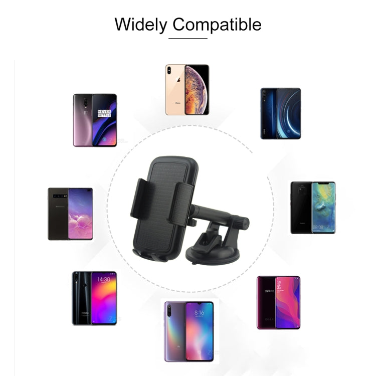 Universal Rotatable Adjustment Car Windshield Mobile Phone Holder with Suction Cup (Black)