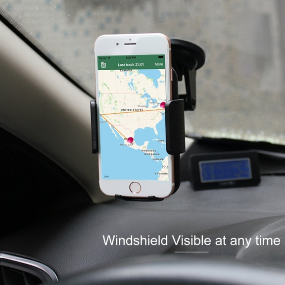 Universal Rotatable Adjustment Car Windshield Mobile Phone Holder with Suction Cup (Black)