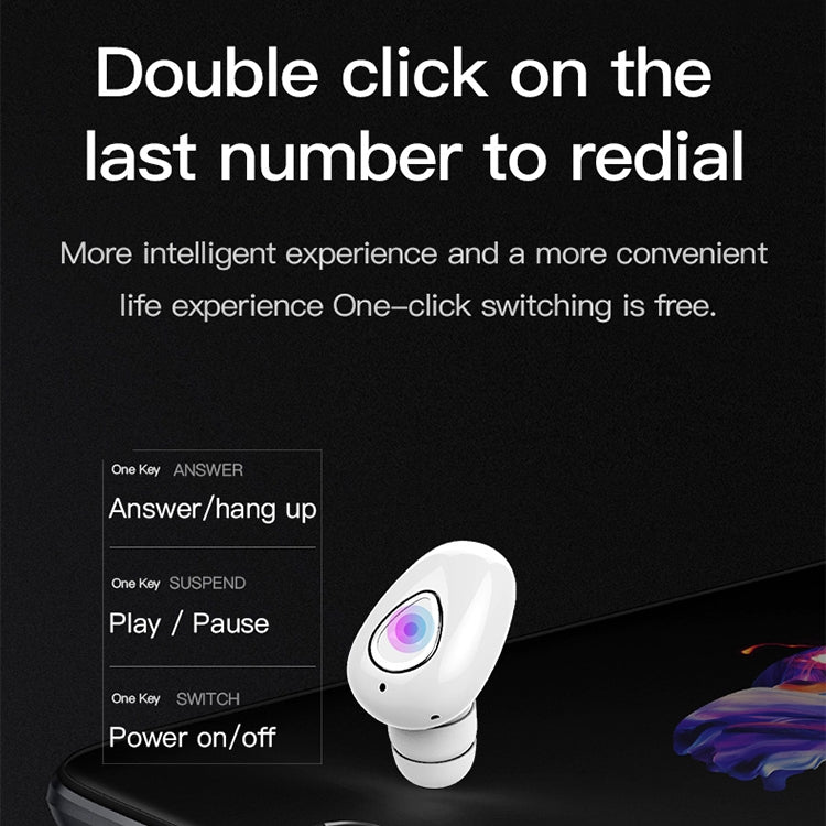 YX01 Sweatproof Bluetooth 4.1 Wireless Bluetooth Earphone with Charging Box, Support Memory Connection & HD Call(Black)