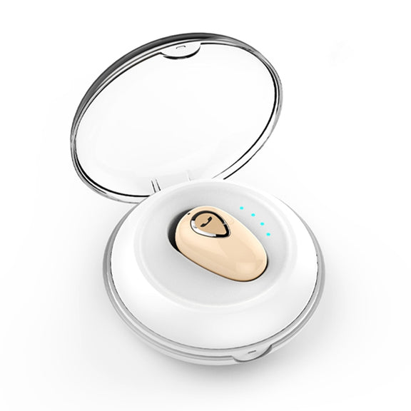 YX01 Sweatproof Bluetooth 4.1 Wireless Bluetooth Earphone with Charging Box, Support Memory Connection & HD Call(Flesh Color)