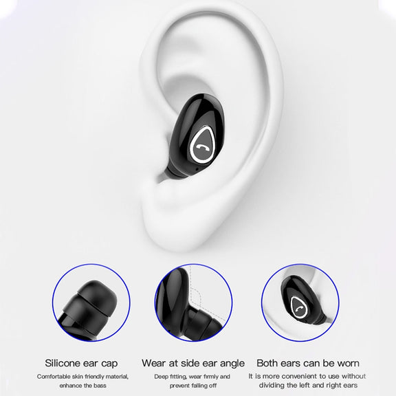 YX01 Sweatproof Bluetooth 4.1 Wireless Bluetooth Earphone with Charging Box, Support Memory Connection & HD Call(Rose Gold)