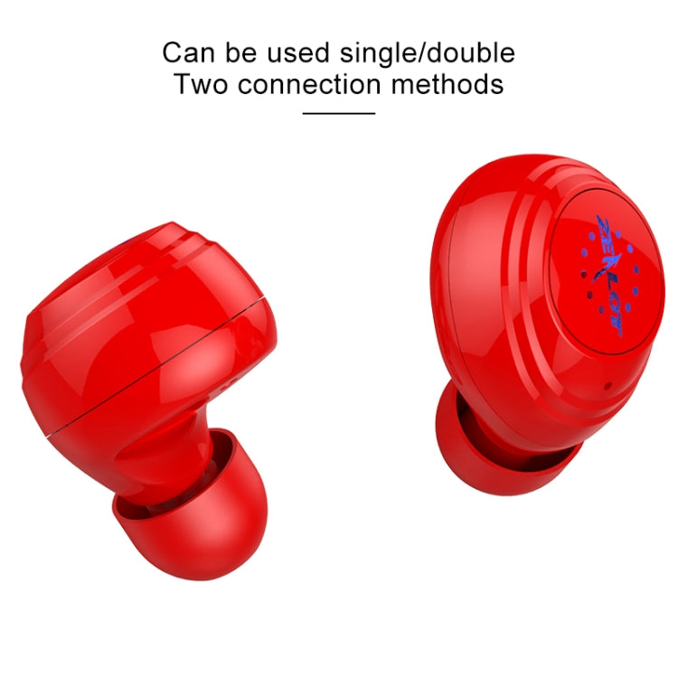 ZEALOT H19 TWS Bluetooth 5.0 Touch Wireless Bluetooth Earphone with Magnetic Charging Box, Support HD Call & Bluetooth Automatic Connection(Red)