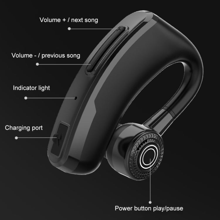 V10 Wireless Bluetooth V5.0 Sport Headphone without Charging Box, CSR Chip, Support Voice Reception&10 Minutes Fast Charging(Black)