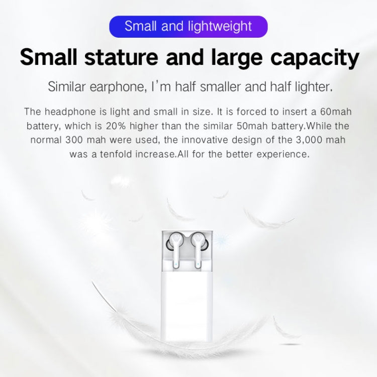 G9 Bluetooth 5.0 HIFI 3D Stereo Wireless Earphone (White)