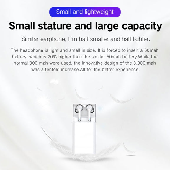 G9 Bluetooth 5.0 HIFI 3D Stereo Wireless Earphone (White)