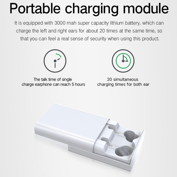 G9 Bluetooth 5.0 HIFI 3D Stereo Wireless Earphone (White)