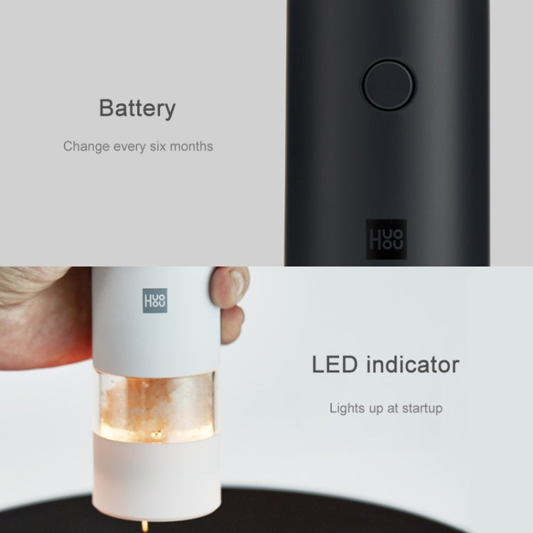 Original Xiaomi Youpin Huohou Electric Grinding Machine Automatic Mill Pepper Grinder(White)
