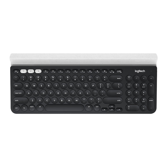 Logitech K780 Multi-device Bluetooth + Unifying Dual Mode Wireless Keyboard with Stand (Black)