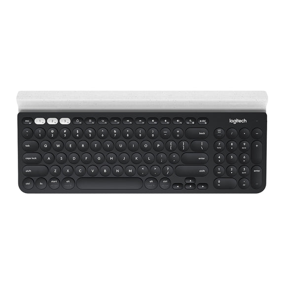 Logitech K780 Multi-device Bluetooth + Unifying Dual Mode Wireless Keyboard with Stand (Black)
