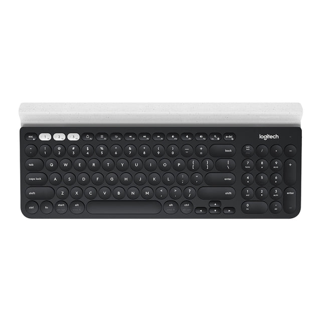 Logitech K780 Multi-device Bluetooth + Unifying Dual Mode Wireless Keyboard with Stand (Black)