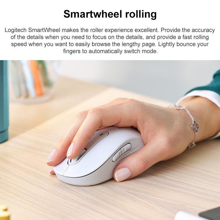 Logitech M750 2000DPI 2.4GHz Wireless Bluetooth Dual Mode Mouse (White)