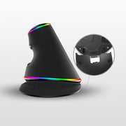 DELUX M618 Plus RGB Wired Optical Mouse Ergonomic Vertical Mouse 4000DPI