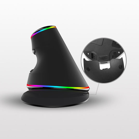 DELUX M618 Plus RGB Wired Optical Mouse Ergonomic Vertical Mouse 4000DPI