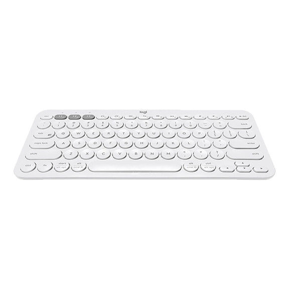 Logitech K380 Portable Multi-Device Wireless Bluetooth Keyboard (White)