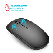 HXSJ M80 2.4GHz Wireless 1600DPI Three-speed Adjustable Optical Mute Mouse (Gold)