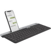Logitech K580 Dual Modes Thin and Light Multi-device Wireless Keyboard with Phone Holder (Black)