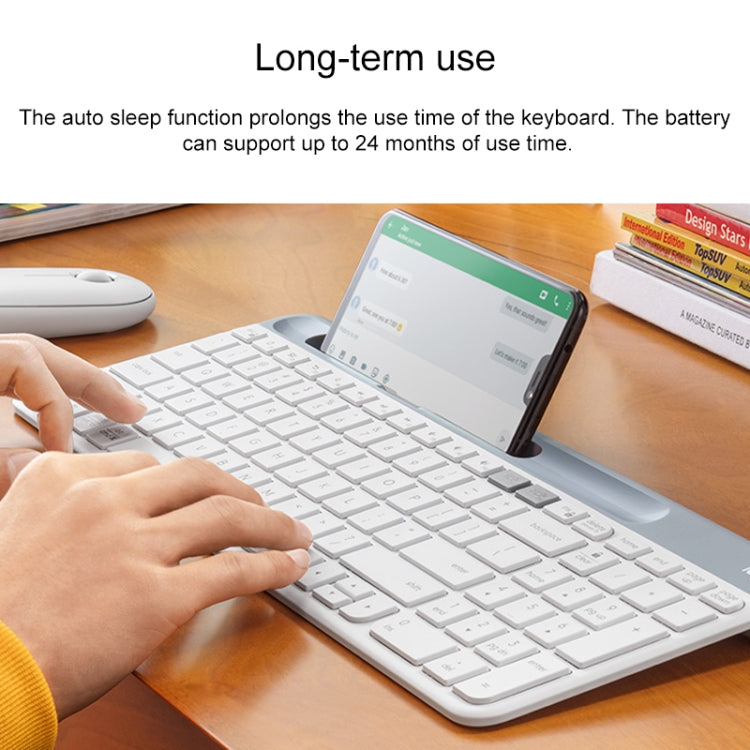 Logitech K580 Dual Modes Thin and Light Multi-device Wireless Keyboard with Phone Holder (Black)