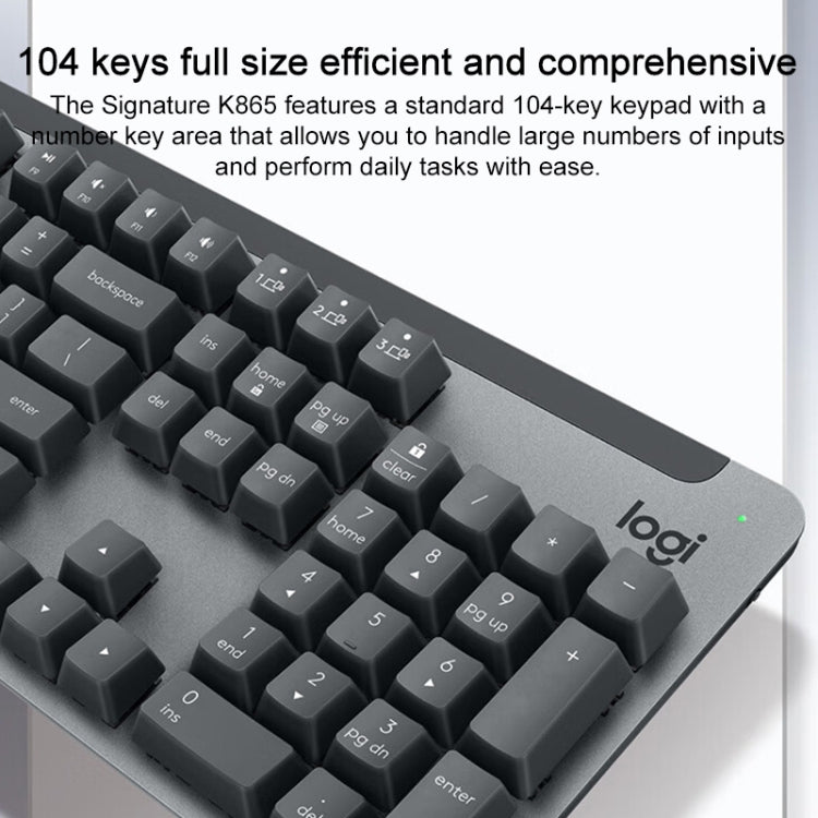 Logitech K865 104 Keys Wireless Bluetooth Mechanical Keyboard, Red Shaft (Pink)