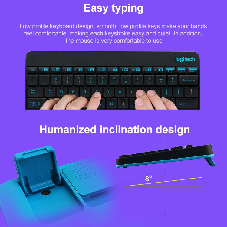 Logitech MK245 Nano Wireless Keyboard Mouse Set (Black)