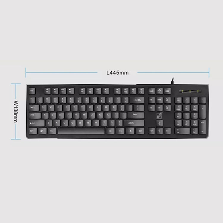 ZGB S500 Round Key USB Wired Computer Keyboard (White)
