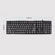 ZGB S500 Round Key USB Wired Computer Keyboard (White)