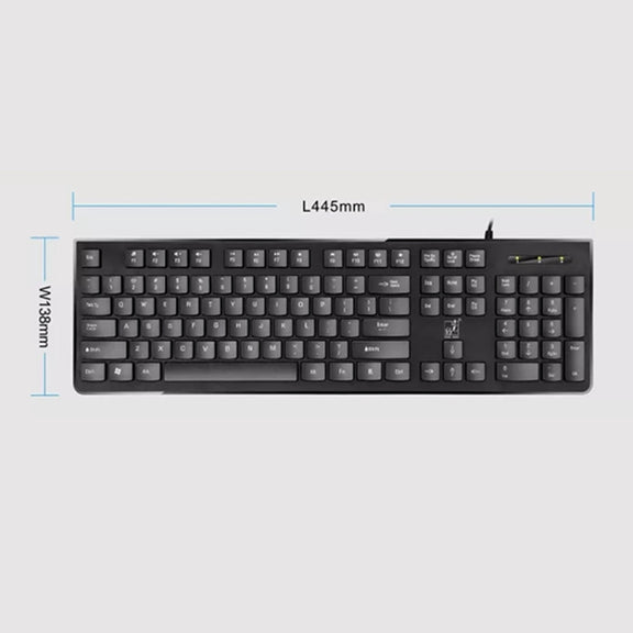 ZGB S500 Round Key USB Wired Computer Keyboard (White)