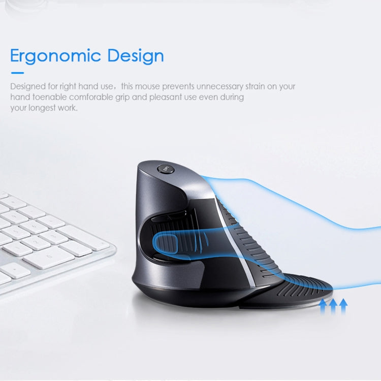 DELUX M618GX Wireless Ergonomic Vertical Mouse 1600DPI Optical Mouse