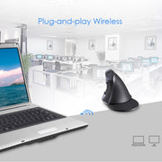 DELUX M618GX Wireless Ergonomic Vertical Mouse 1600DPI Optical Mouse