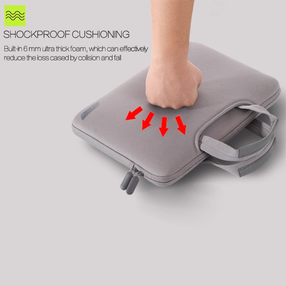 15.6 inch Portable Air Permeable Handheld Sleeve Bag for Laptops, Size: 41.5x30.0x3.5cm(Grey)