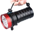 3 Gears, DB18 18xT6, Luminous Flux: 5400lm LED Flashlight, with 4 18650 Batteries (Red Black) - LED Flashlight by PMC TechLife | Online Shopping South Africa | PMC TechLife