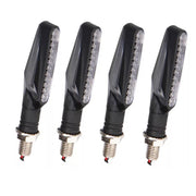 4 PCS DC 12V Motorcycle 12-LED Turn Signal Indicators Blinker Light, (Yellow Light)
