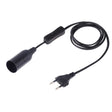 E14 Wire Cap Switch Lamp Holder Chandelier Power Socket with 1.5m Extension Cable, EU Plug(Black) - Lamp Holders & Bases by PMC TechLife | Online Shopping South Africa | PMC TechLife | Buy Now Pay Later Mobicred