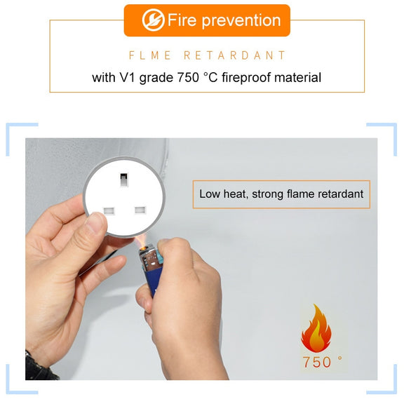 10A RGB Scene Light WiFi Remote Control Smart Socket Works with Alexa & Google Home, AC 220-240V, UK Plug