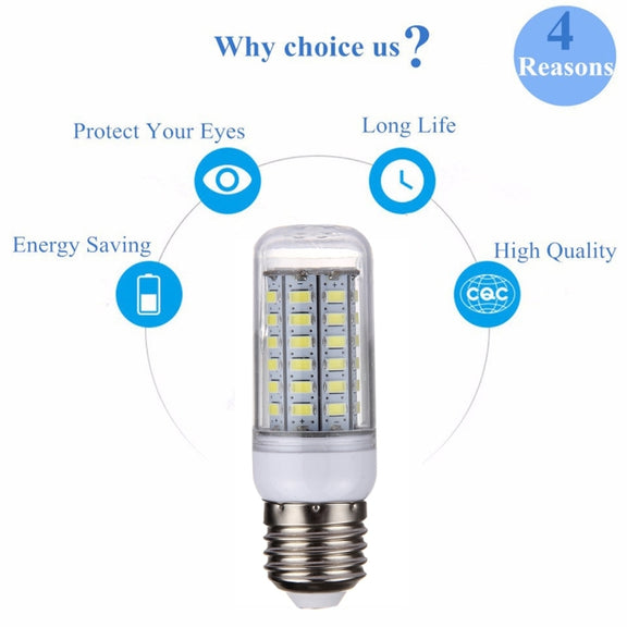 E27 5W LED Corn Light, 56 LEDs SMD 5730 Bulb, AC 220V