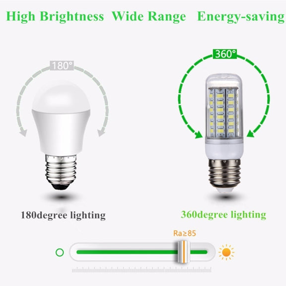 E27 5W LED Corn Light, 56 LEDs SMD 5730 Bulb, AC 220V