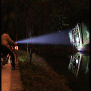 KS-738 USB Charging Water-resistant T6+XPE Zoomable LED Flashlight with 4-Modes & 18650 lithium battery