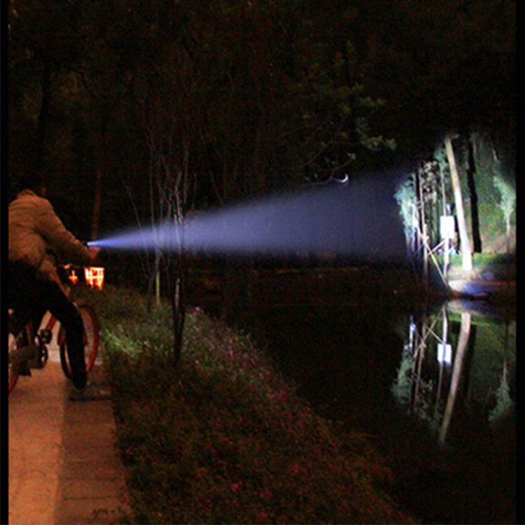 KS-738 USB Charging Water-resistant T6+XPE Zoomable LED Flashlight with 4-Modes & 18650 lithium battery