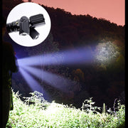 KS-738 USB Charging Water-resistant T6+XPE Zoomable LED Flashlight with 4-Modes & 18650 lithium battery