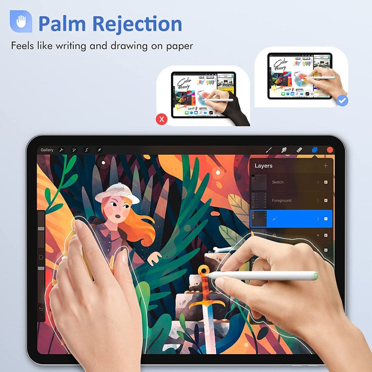 Mutural P-980 Tilt Pressure Sensor Capacitive Stylus Pen with Palm Rejection for iPad after 2018