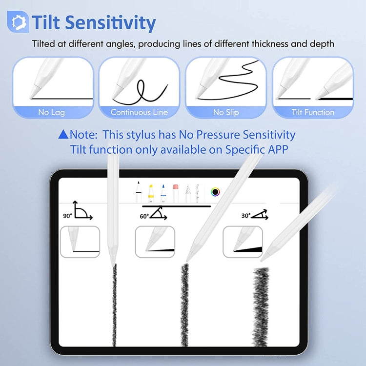 Mutural P-980 Tilt Pressure Sensor Capacitive Stylus Pen with Palm Rejection for iPad after 2018