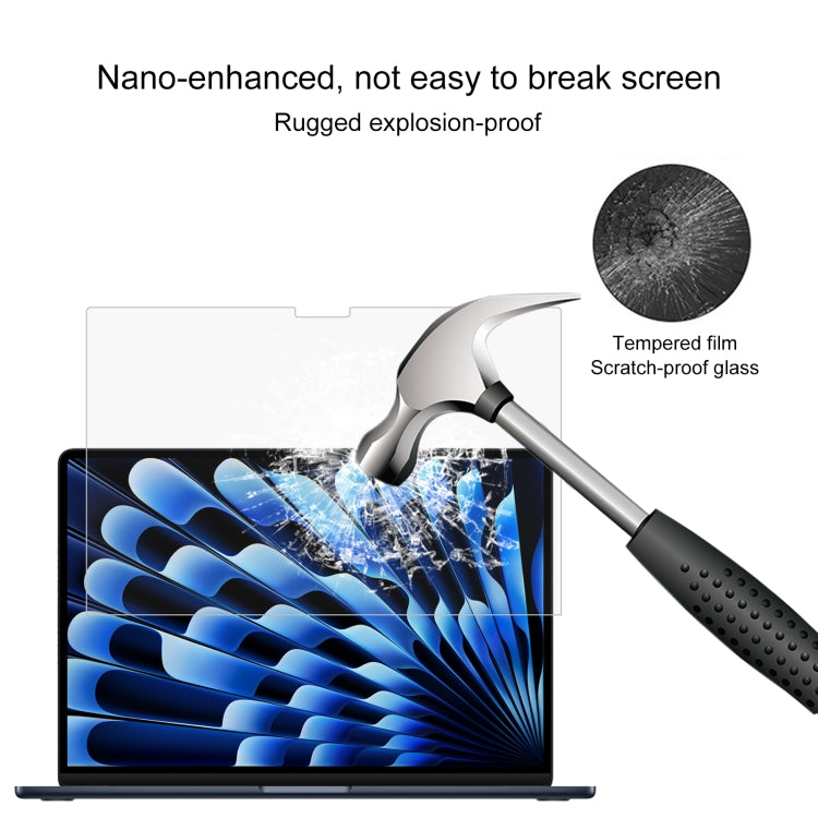 For MacBook Air 15.3 inch A2941 2023 25pcs 9H Explosion-proof Tempered Glass Film