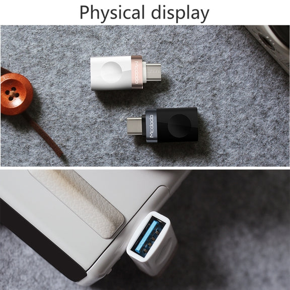 Mcdodo OT-1942 USB-C / Type-C to USB 3.0 AF Data Transmission Charging OTG Adapter(Gold)