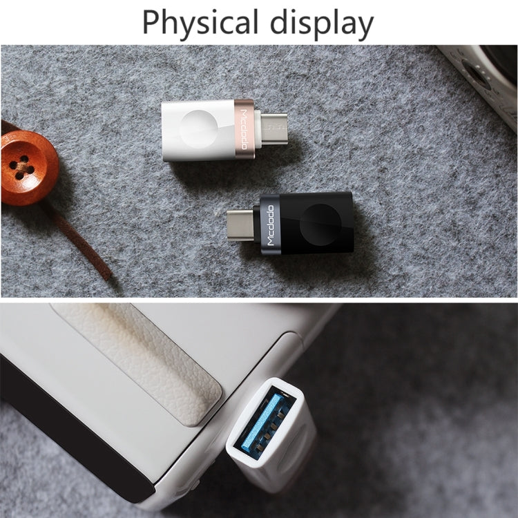 Mcdodo OT-1942 USB-C / Type-C to USB 3.0 AF Data Transmission Charging OTG Adapter(Gold)