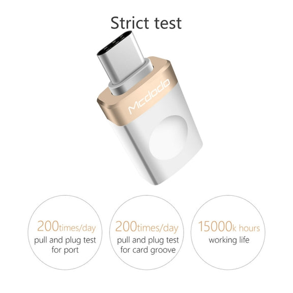 Mcdodo OT-1942 USB-C / Type-C to USB 3.0 AF Data Transmission Charging OTG Adapter(Gold)