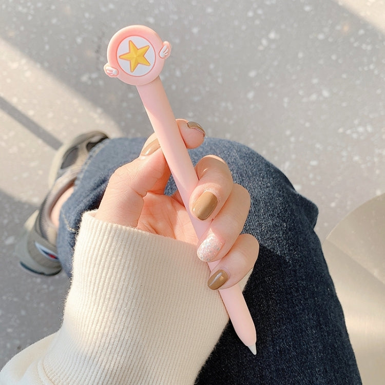 Cute Cartoon Silicone Protective Cover for Apple Pencil 2(Five-pointed Star Pink))
