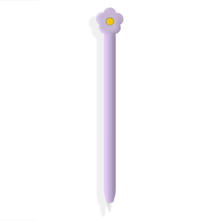 Cute Cartoon Silicone Protective Cover for Apple Pencil 2(Purple)