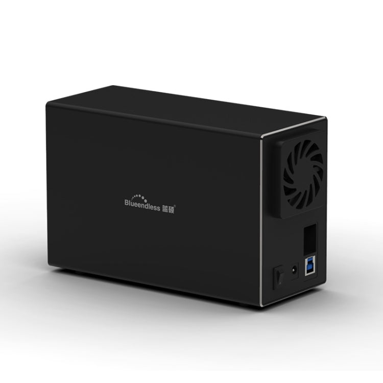 Blueendless USB-B Interface 3.5 inch 2 Bay RAID Combination Array HDD External Enclosure (UK Plug)